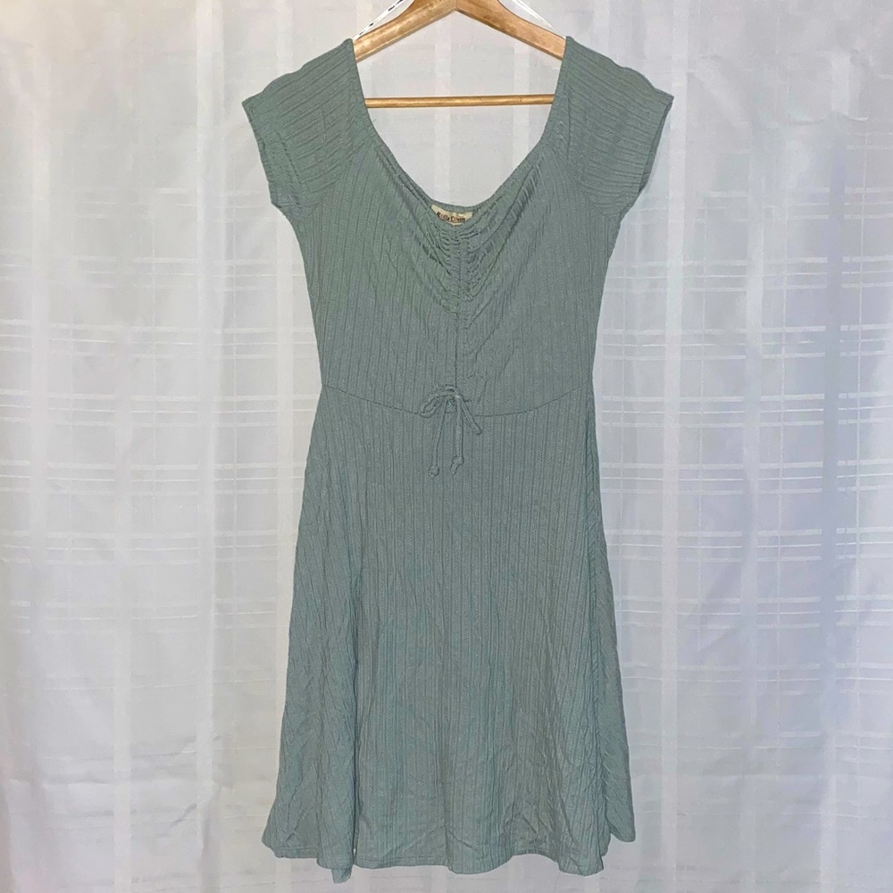 Sage green Rolla Coaster mini sundress